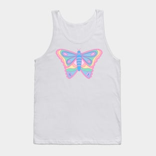 Pastel Psychedelic Moth Butterfly Tank Top